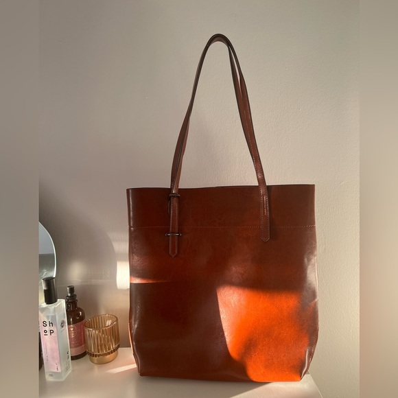 Leather tote bag- work bag - Picture 2 of 4
